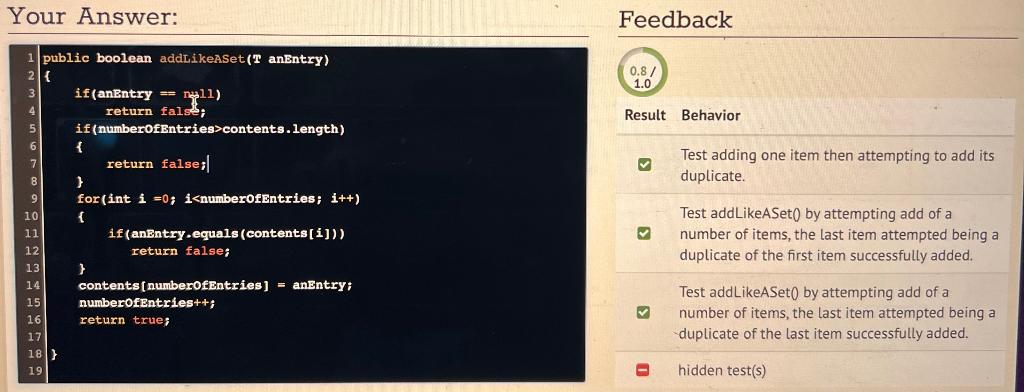 For this assignment, create a method that will turn a fixed-size arrayBag