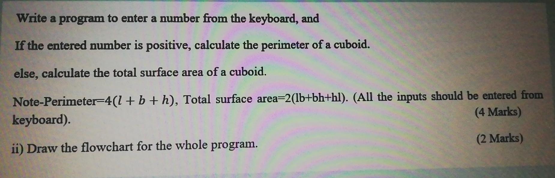  Write a program to enter a number from the keyboard, and