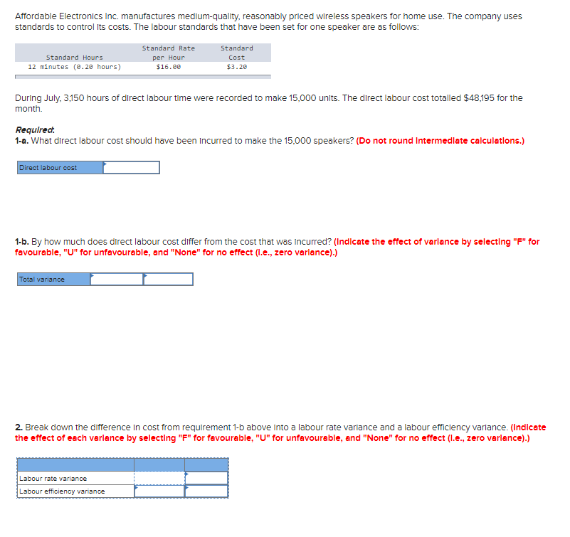  Affordable Electronics Inc. manufactures medium-quality, reasonably priced wireless speakers for home