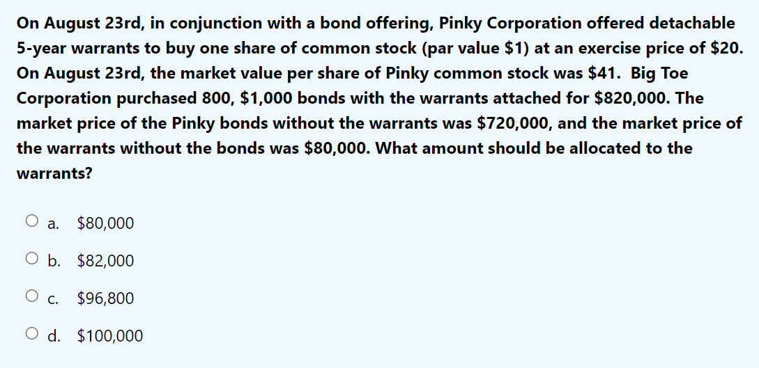 On August 23rd, in conjunction with a bond offering, Pinky Corporation