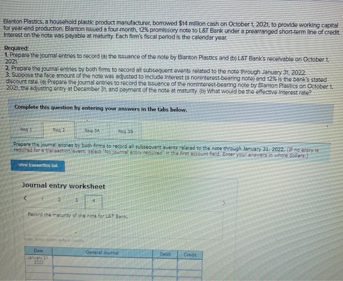 firm's fiscal period is the calendar year. Required: 1. Prepare the journal