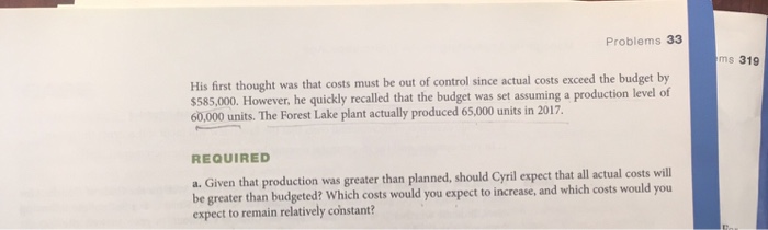 process of preparing a production cost budget for May. Actual costs in