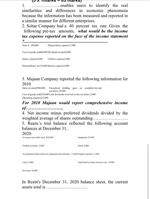  1. .........enables users to identify the real similarities and differences in