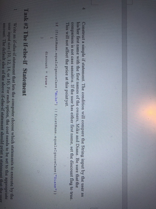 file PizzaOrder.java from the folder provided in WebStudy Make a new project