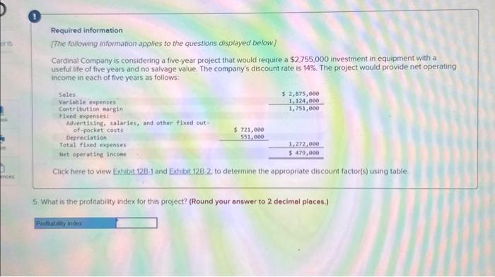 company's discount rate is 14%. The project would provide net operating income