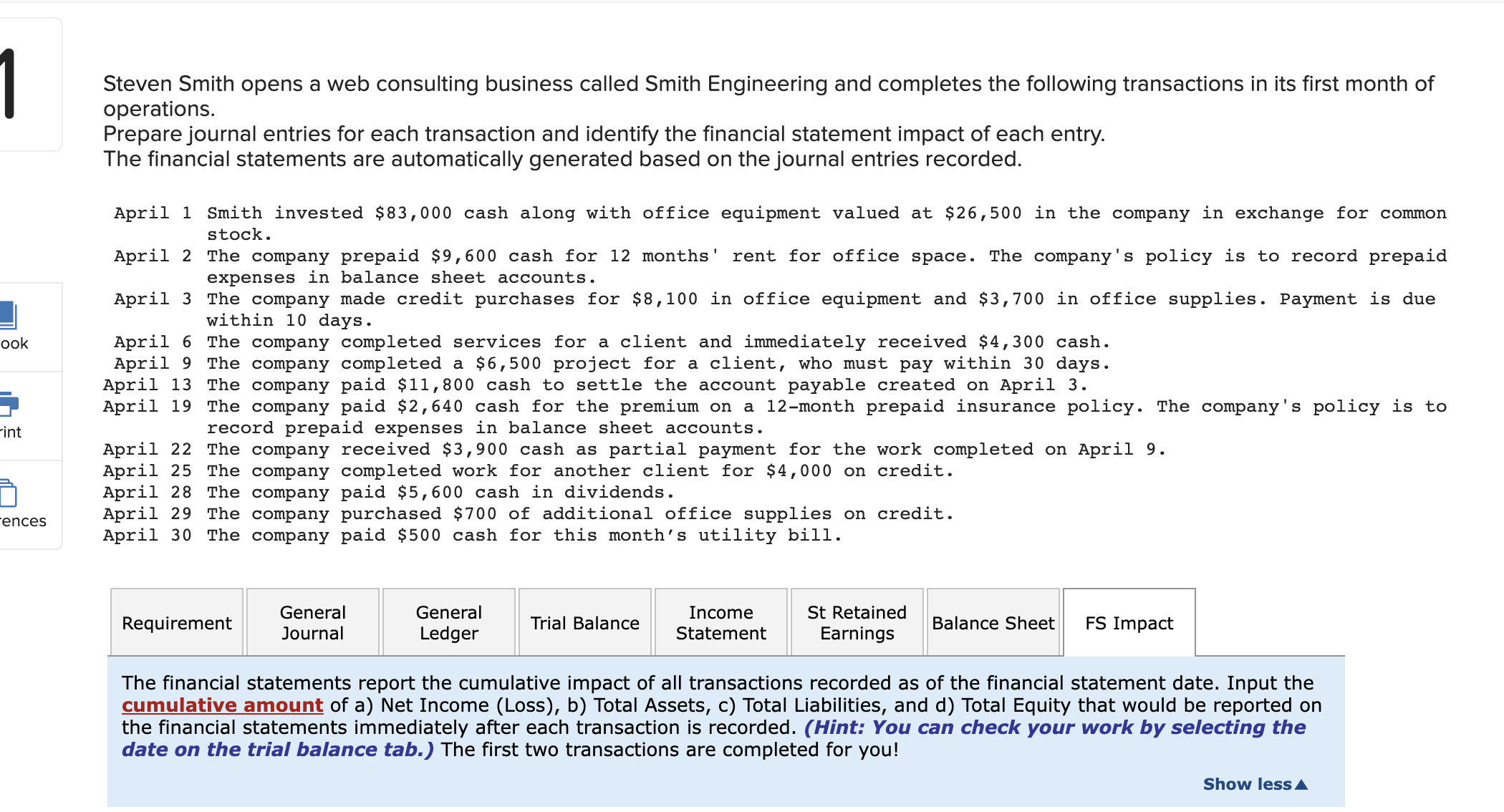 Steven Smith opens a web consulting business called Smith Engineering and