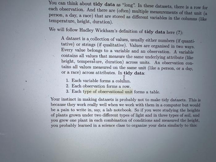 and other one which is tidy. make sure to comment on each