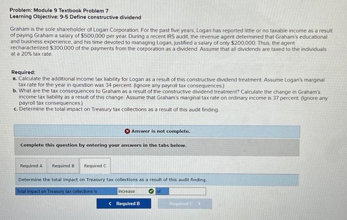 five years, Logan has reported little or no taxable income as a