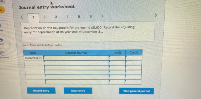the 2021 year-end adjusting entries for Bearcat Personal Training Academy appears below.