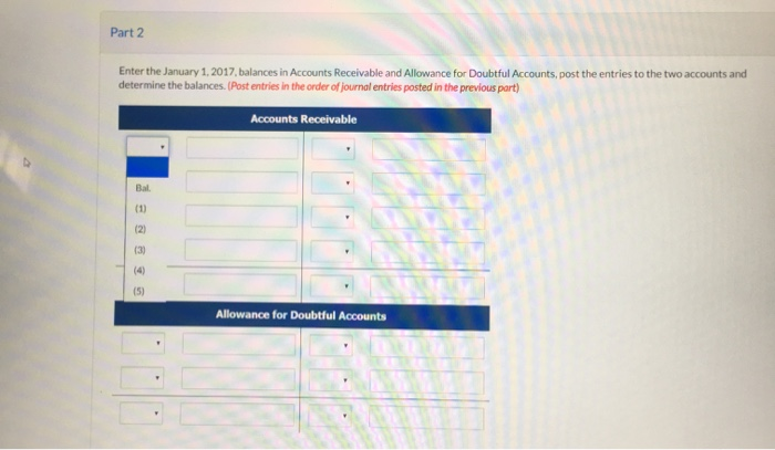 accounts receivable deemed uncollectible 5. Recovery of bad debts previously written off