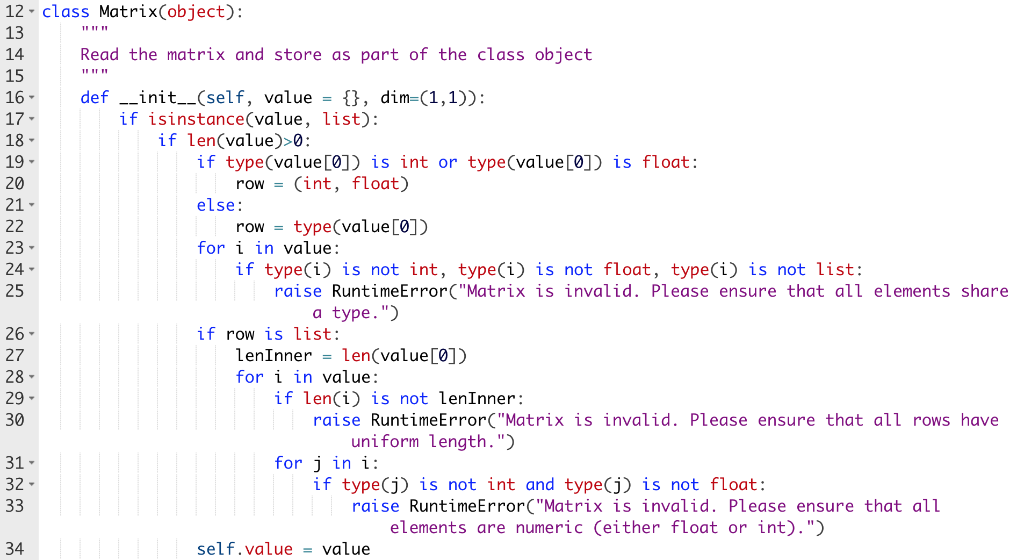 PYTHON PROGRAMMING """ This class is intended to create a way to