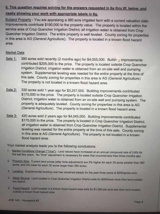  Help with problem 6 neatly showing your work with appropriate labels