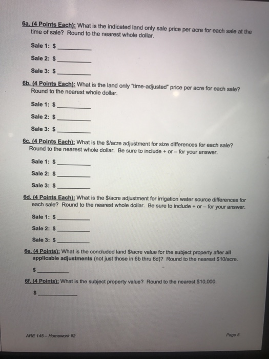 in 6g Subject Property-You are appraising a 360 acre irrigated farm with