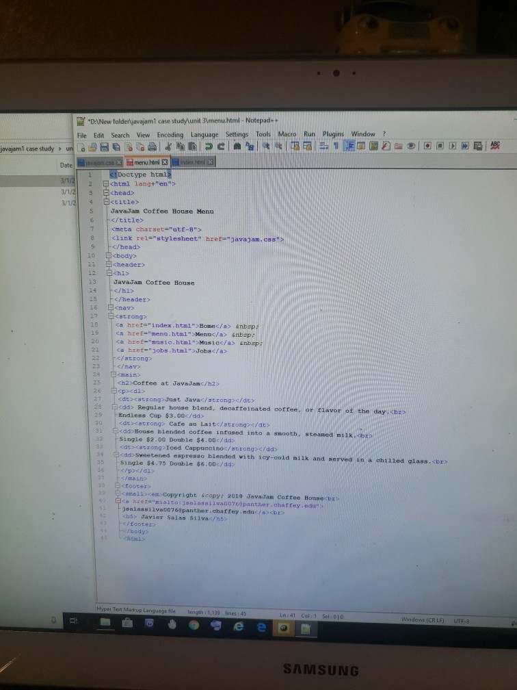 Task 1: The Website Folder. Create a folder on your Figure 32