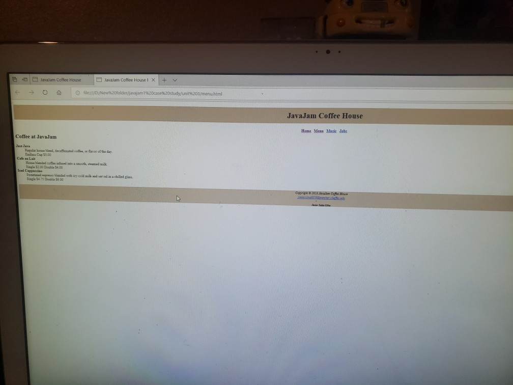 Home Page. You will use a text editor to create the Home