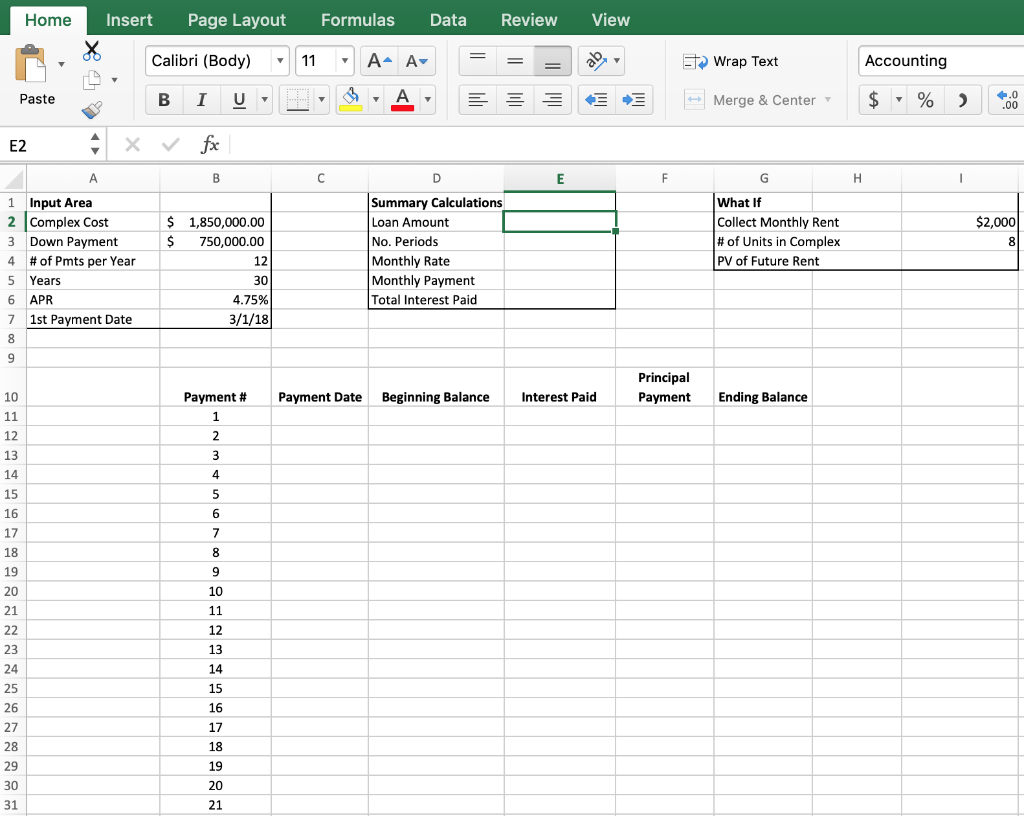 number of bedrooms, rental price, whether the apartment is occupied or not,