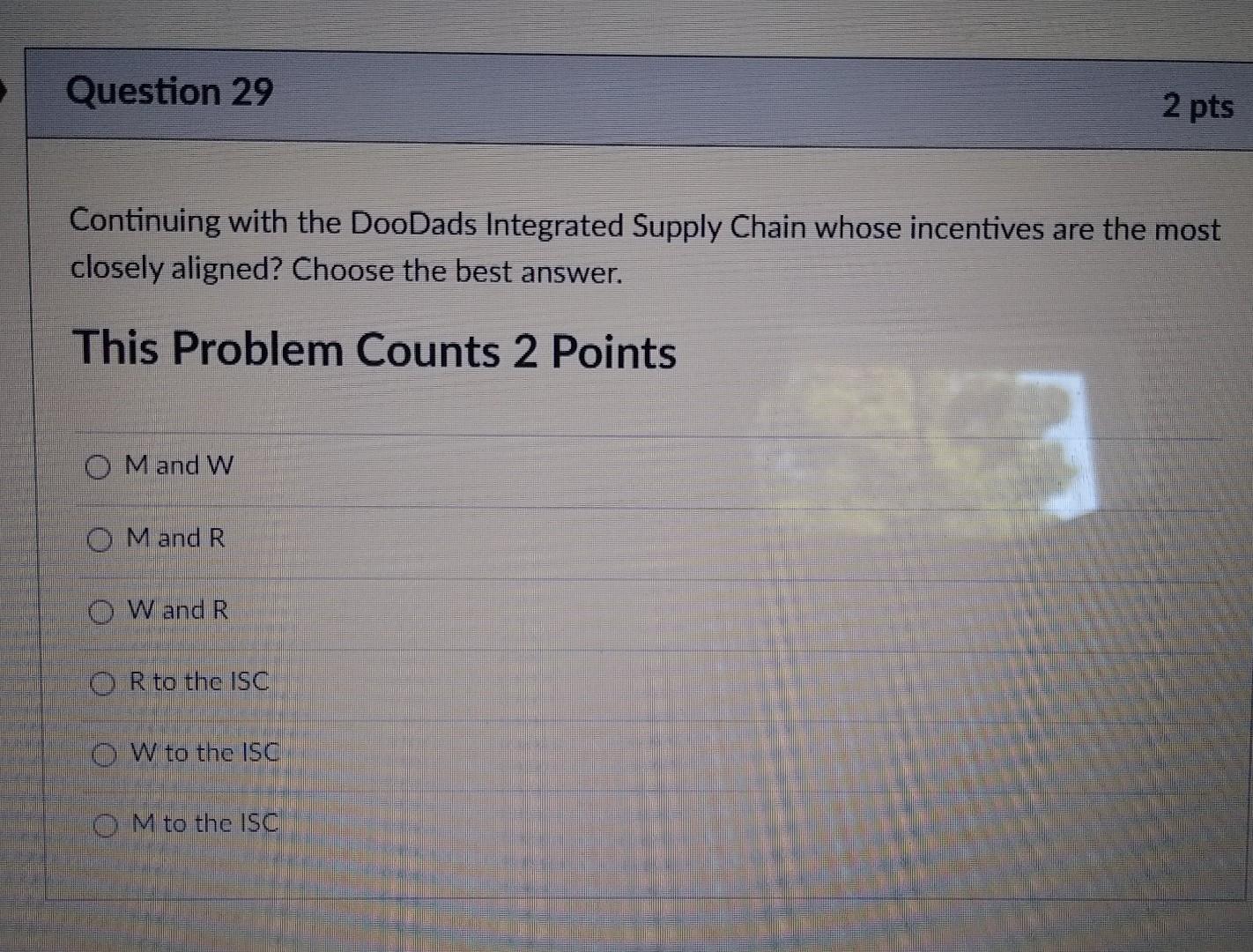 THANK YOU! The Ryan's Unique DooDads Integrated Supply Chain Consider the following