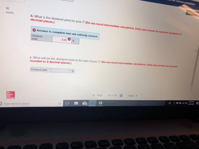 7-27 Nonconstant Growth (LO2) 10 points You expect a share of stock