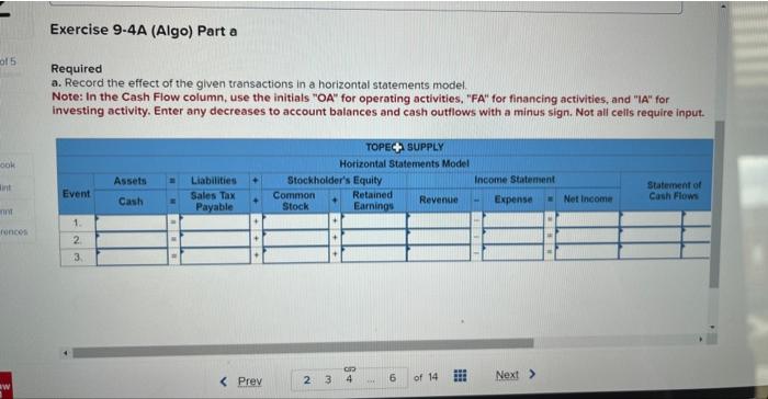 [The following information applies to the questions displayed below.] The following selected