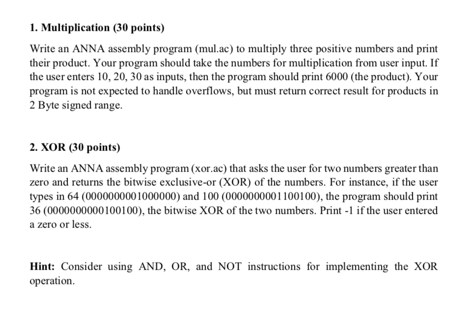 Please write in ANNA and don't write in other languages. 1. Multiplication