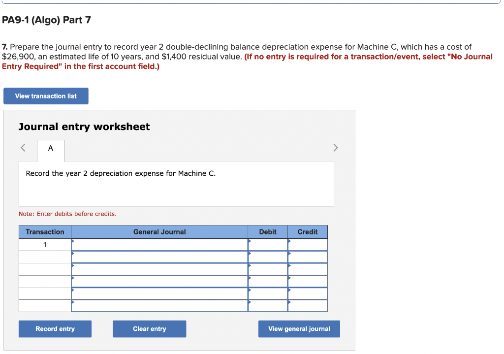 recorded separately in the accounts. Details for Machine A are provided below.