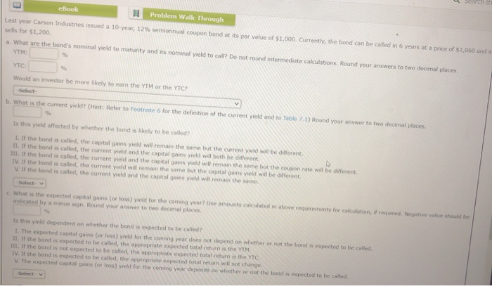  Scale eBook Problem Walk-Through Last year Carson Industries issued a 10-year,