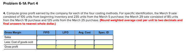 units @ $52.60 per unit 265 units @ $57.60 per unit 340