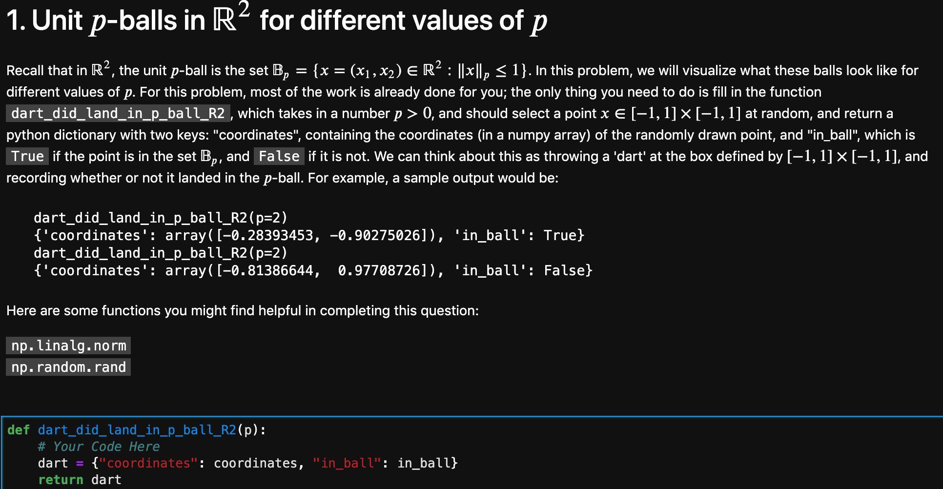 this cell; just run it. import numpy as np import math import