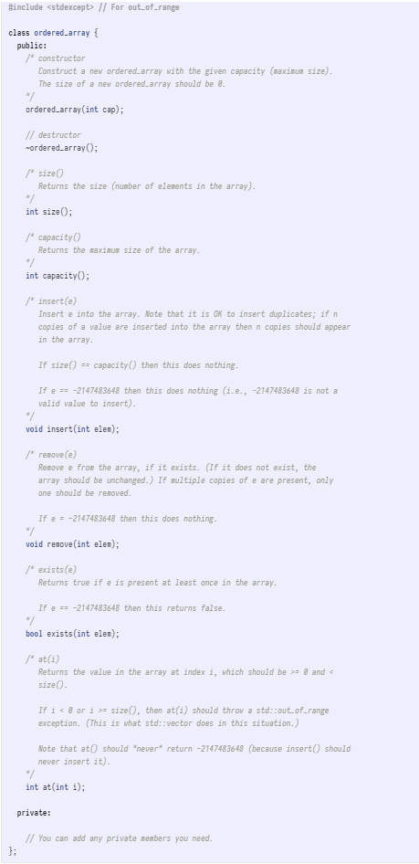  In this assignment, youll implement a simple data structure which maintains