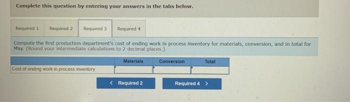 first production department is added at the beginning of processing in that