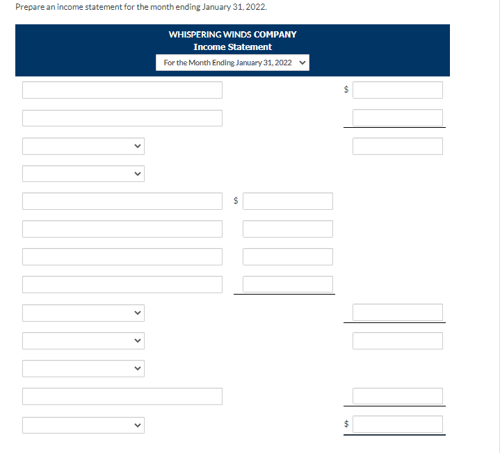 Jan 31, 2022. Thank you. WHISPERING WINDS COMPANY Adjusted Trial Balance January