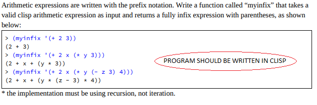  Arithmetic expressions are written with the prefix notation. Write a function