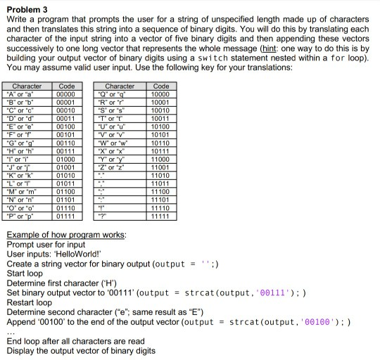  these problems are for matlab Problem 3 Write a program that