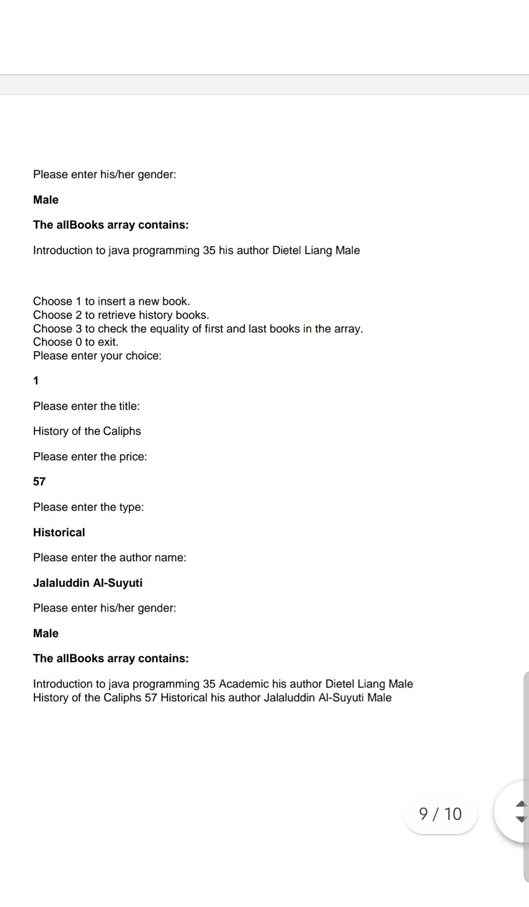 String -price:double -category: String -authorName:Author +constructors (you should include all the needed