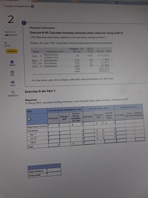 to the questions displayed below] During the year, TRC Corporation has the