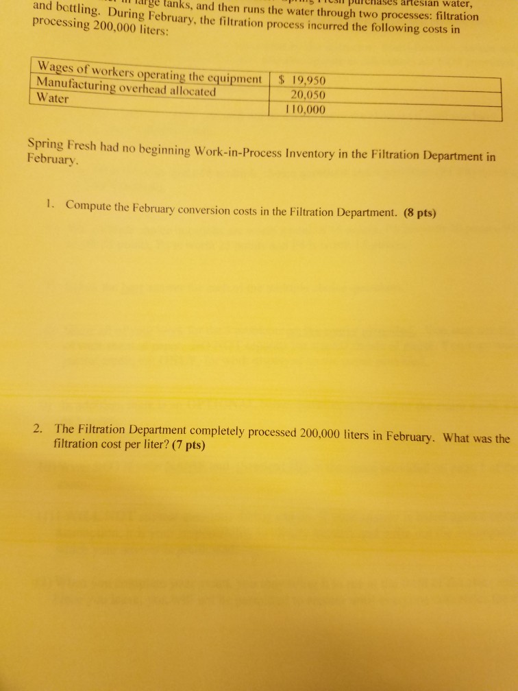 in large tanks, and then runs the water through two processes: filtrat