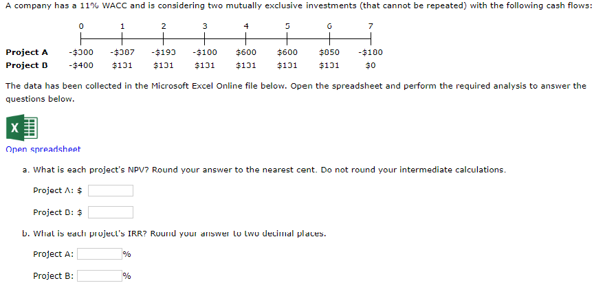 The data has been collected in the Microsoft Excel Online file