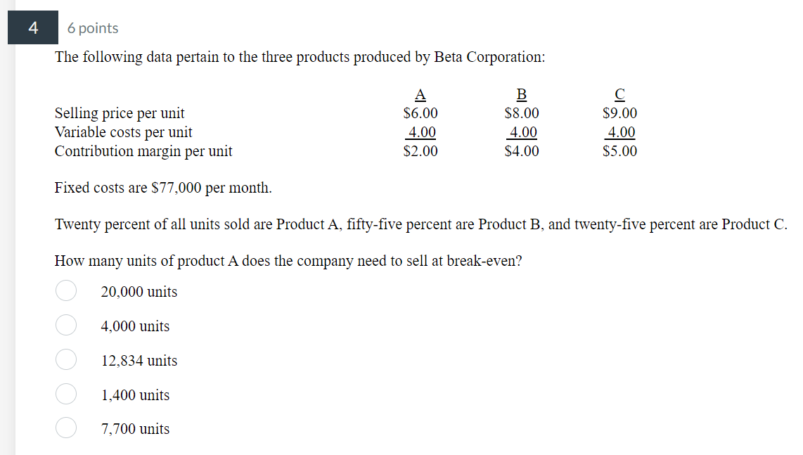 show work. will upvote 6 points The following data pertain to the