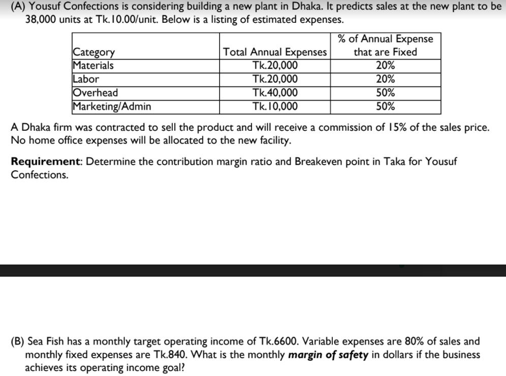  Do not use excel to solve the question. Thank you. (A)