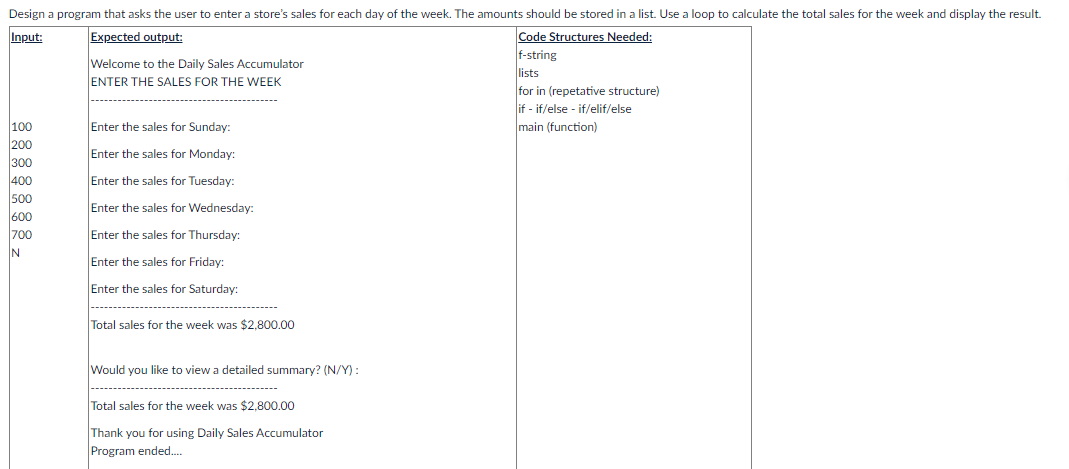  Can you help me in python? Welcome to the Daily Sales