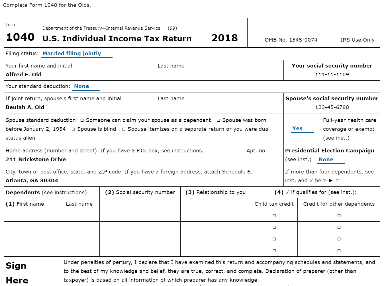 Social Security number is 111-11-1109. Beulah's Social Security number is 123-45-6780, and