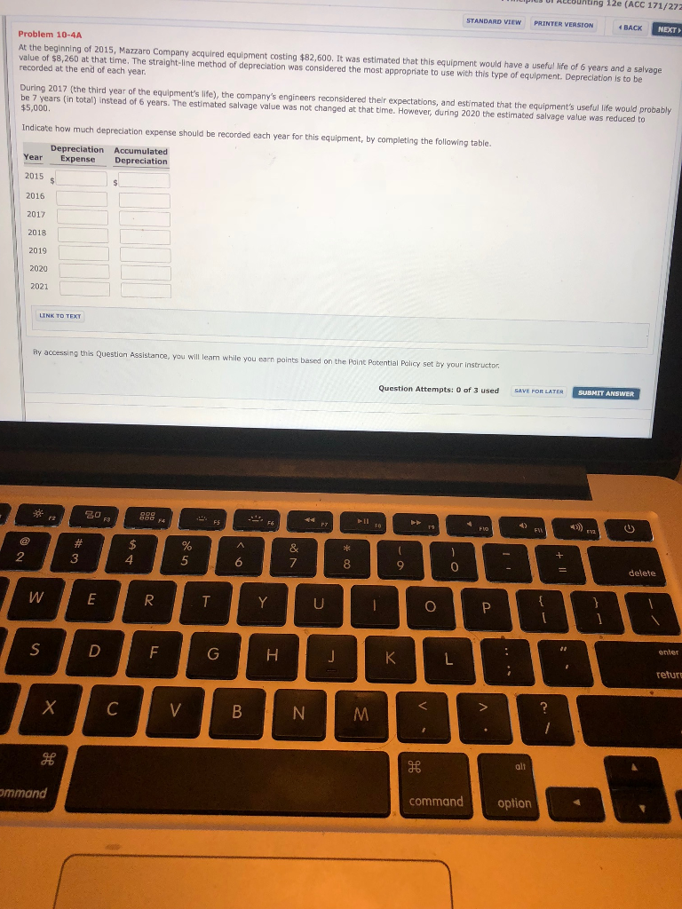 l Auebu uhting 12e (ACC 171/272 STANDARD VIEW PRINTER VERSION BACK