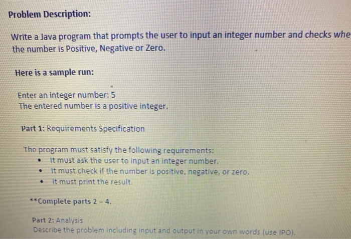  Problem Description: Write a Java program that prompts the user to
