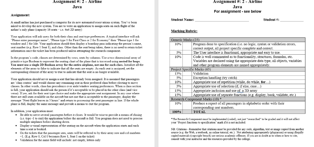  Need help with this assignment. The array is 4x4 with first
