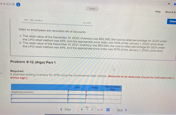 (LO9-3, 9-4, 9-5) [The following information applies to the questions displayed below.]