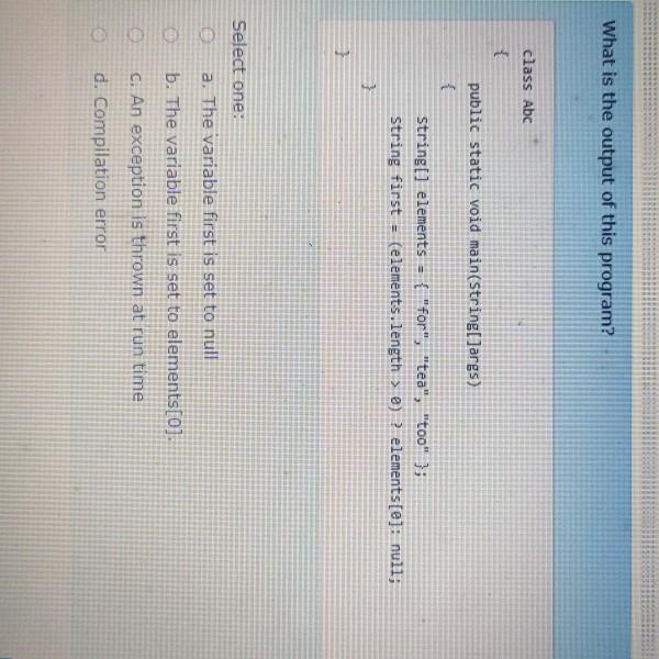 inherited e b. final variable of a class cannot be changed. C.