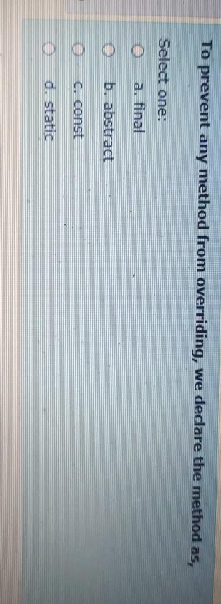 is the output of this program? class Abc * public static void