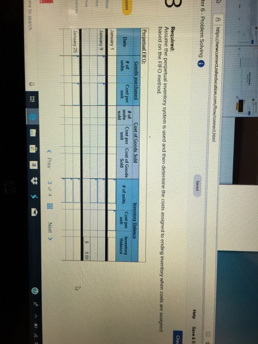 inventory and two purchases for the month of January. On January 26,