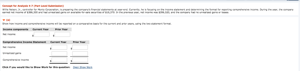  Concept for Analysis 4-7 (Part Level Submission) Willie Nelson, Jr., controller