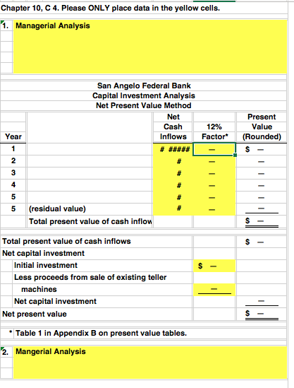 and has decided to use the York Machine. Anita Chavez, the controller,